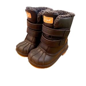 Cat & Jack Toddler Snowboots, Faux Shearling Lined, Black, Size 8 Toddler Boy
